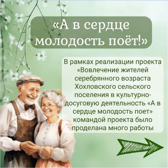 Информация о ходе реализации проекта "А в сердце молодость поёт!". Информация о ходе реализации проекта "А в сердце молодость поёт!".